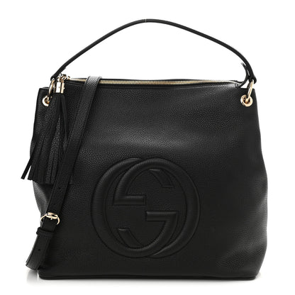 Gucci Pebbled Calfskin Large Soho Hobo Black 1 of 11