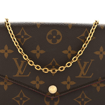 Louis Vuitton Monogram Pochette Felicie Chain Wallet Fuchsia 10 of 17