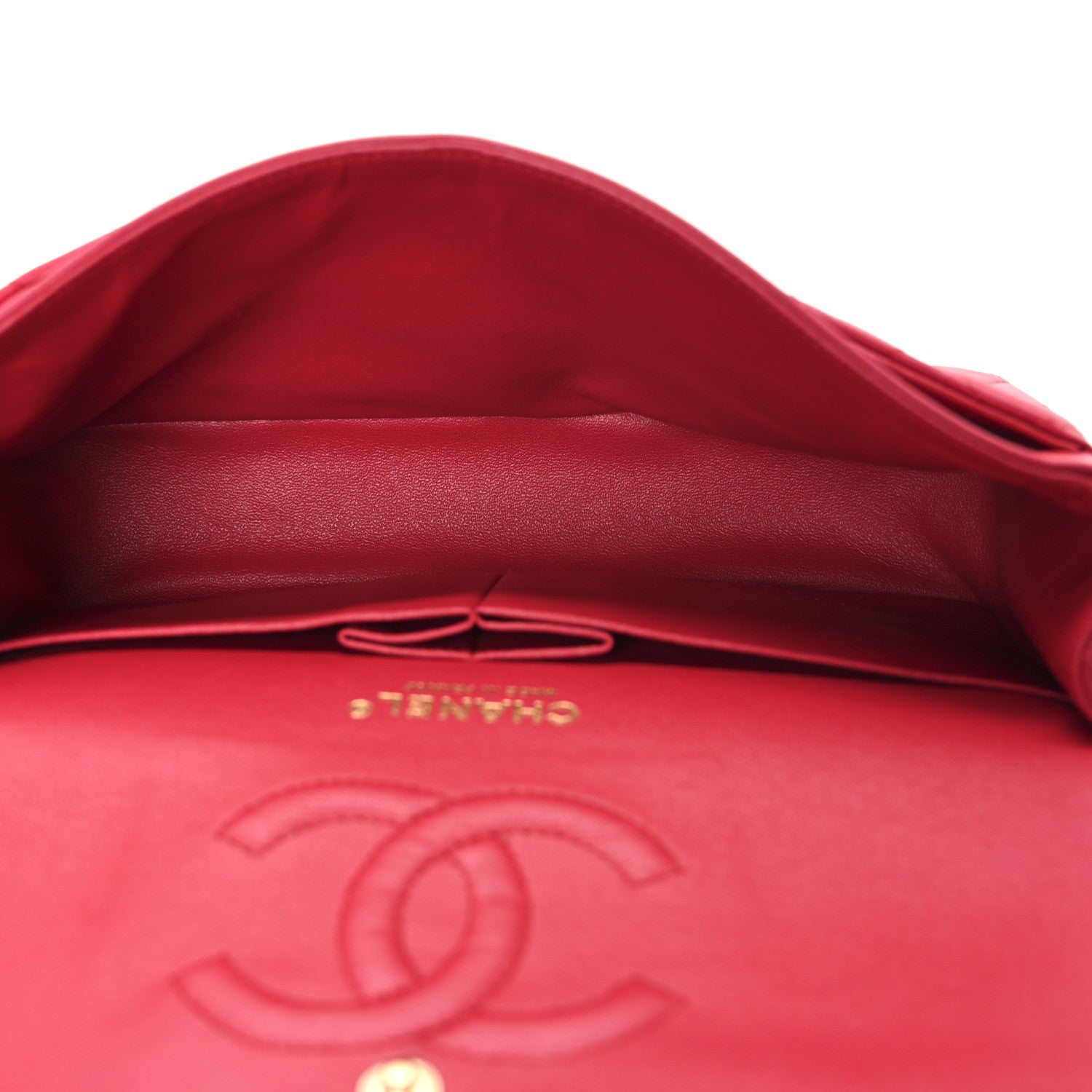 Chanel Lambskin Quilted Medium Double Flap Dark Pink 5 of 10