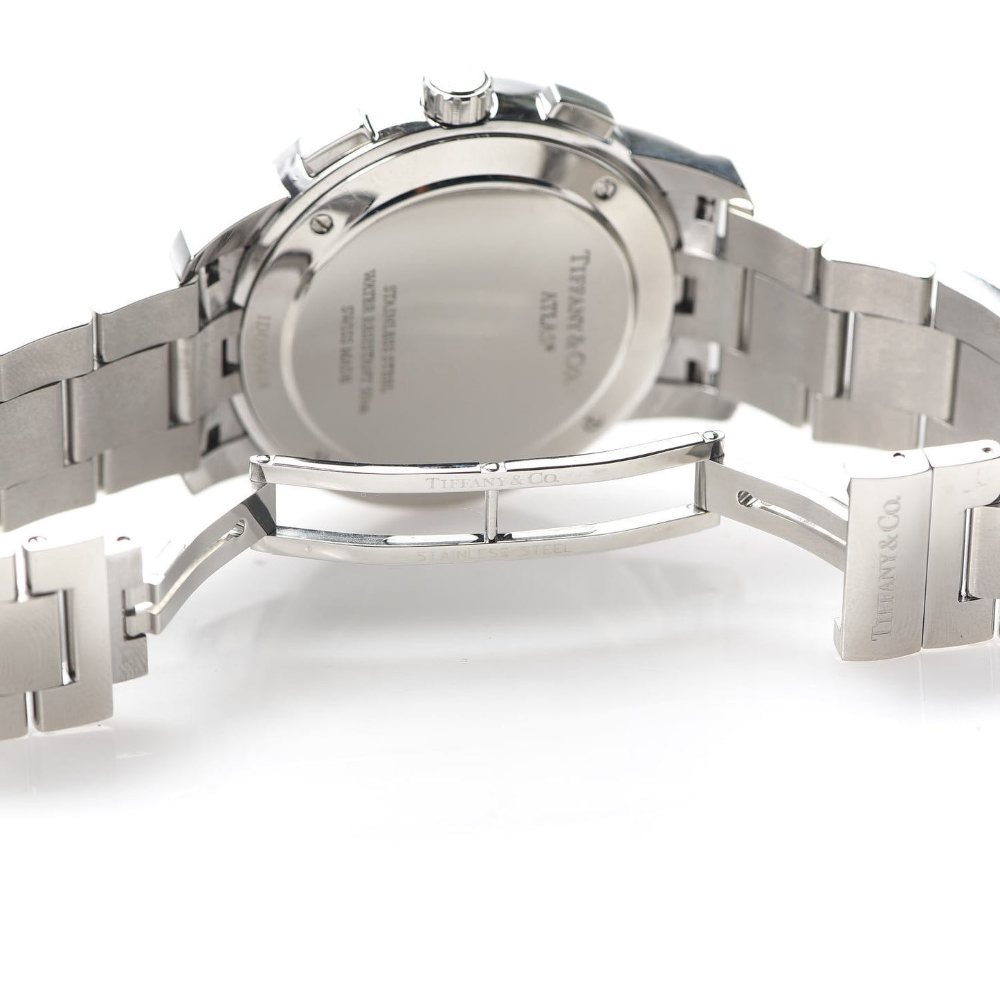 Stainless Steel 42mm Atlas Chronograph Quartz Watch Black