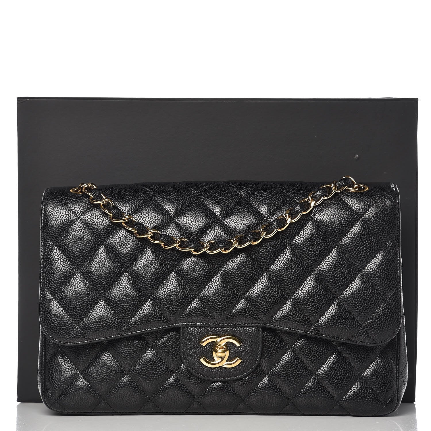 Chanel Caviar Quilted Jumbo Double Flap Black 9 of 9