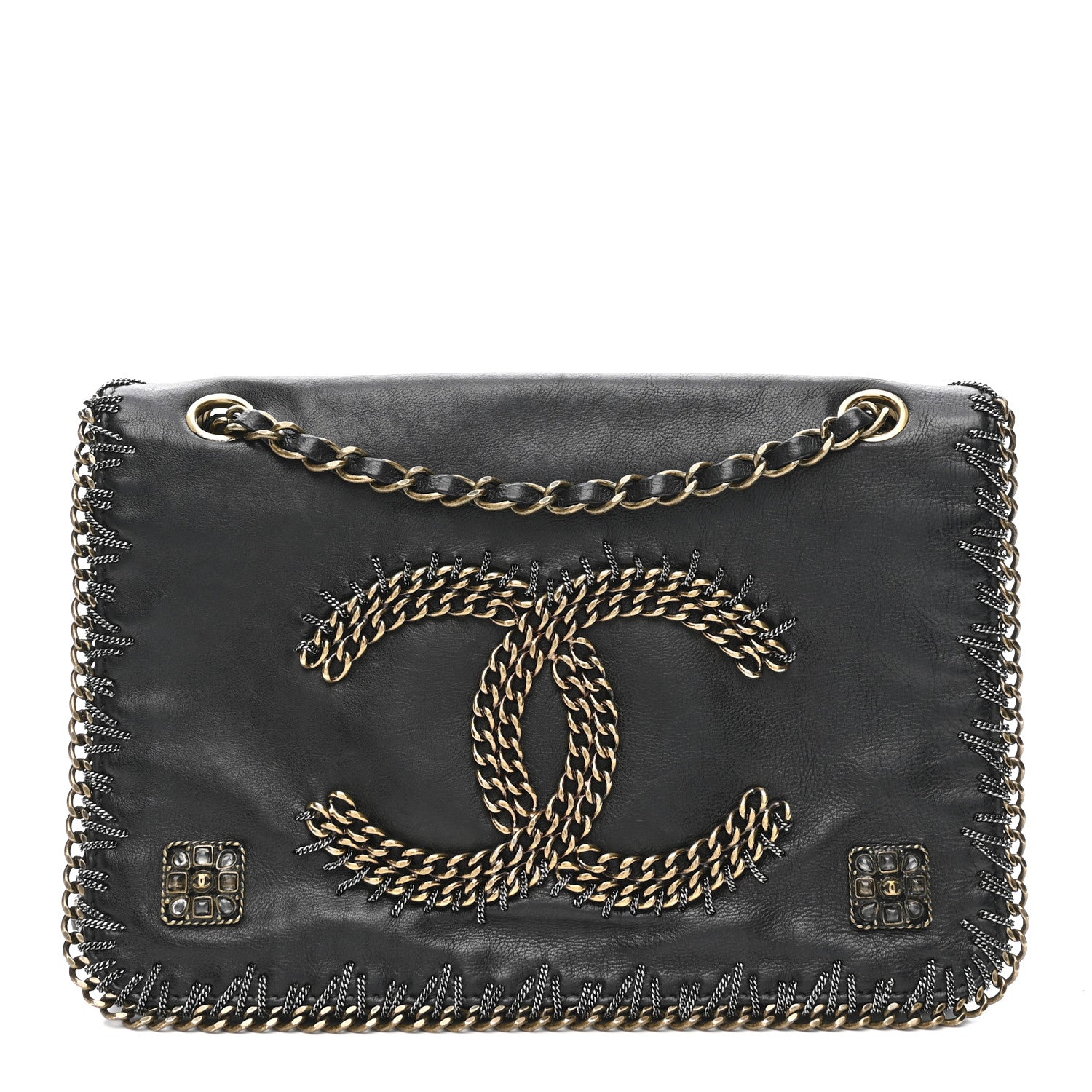 Chanel Calfskin Chain CC Byzance Flap Black 1 of 14