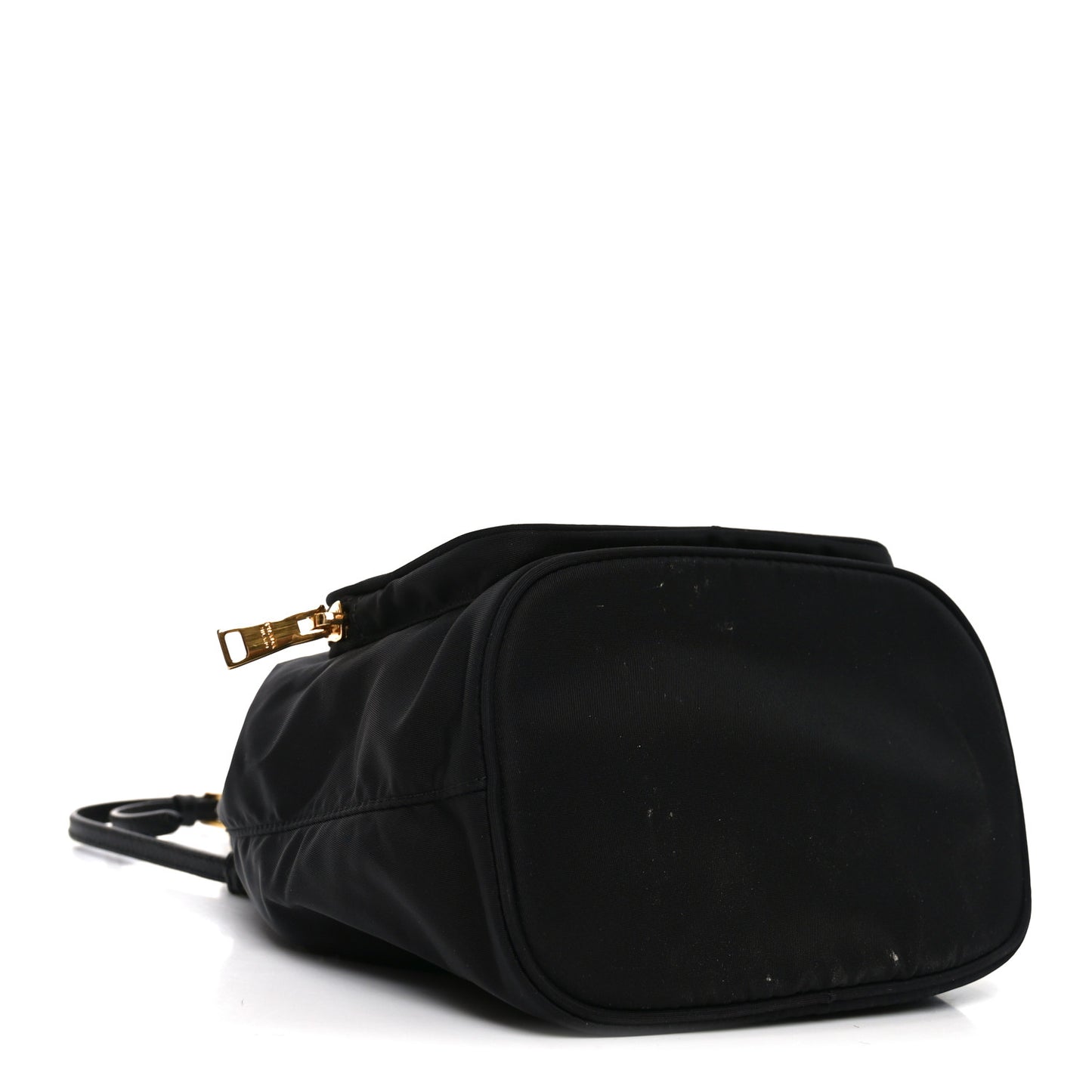 Saffiano Tessuto Nylon Mini Bucket Crossbody Bag Black
