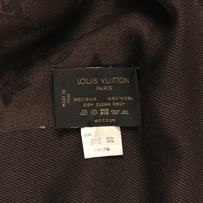 Louis Vuitton Silk Wool Monogram Shawl Brown 3 of 3