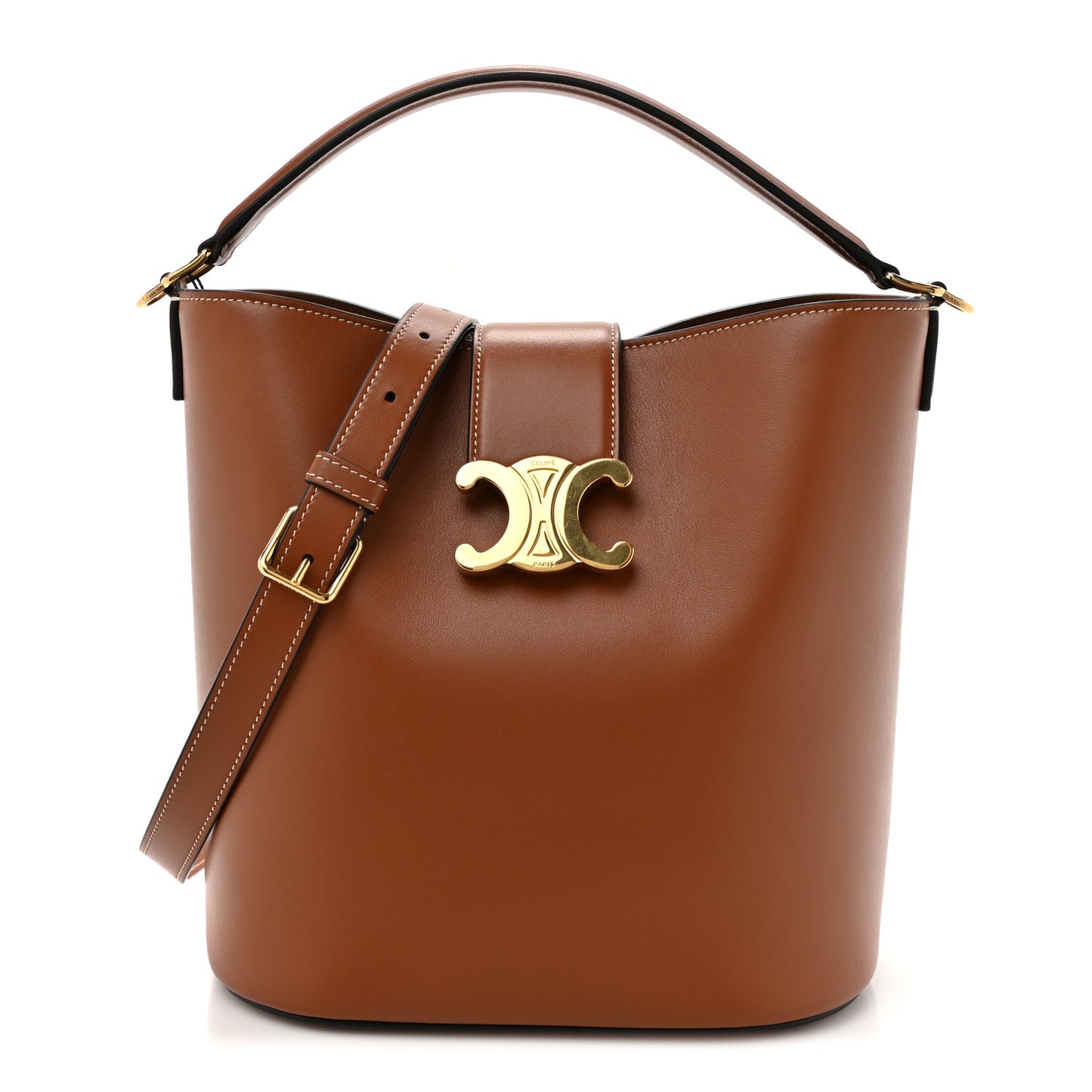 Smooth Calfskin Triomphe Louise Bag Tan