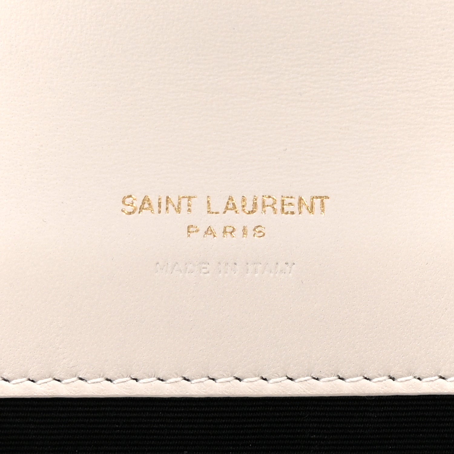 Saint Laurent Lambskin Carre Quilted Cassandre Pouch Clutch Crema Soft 7 of 8