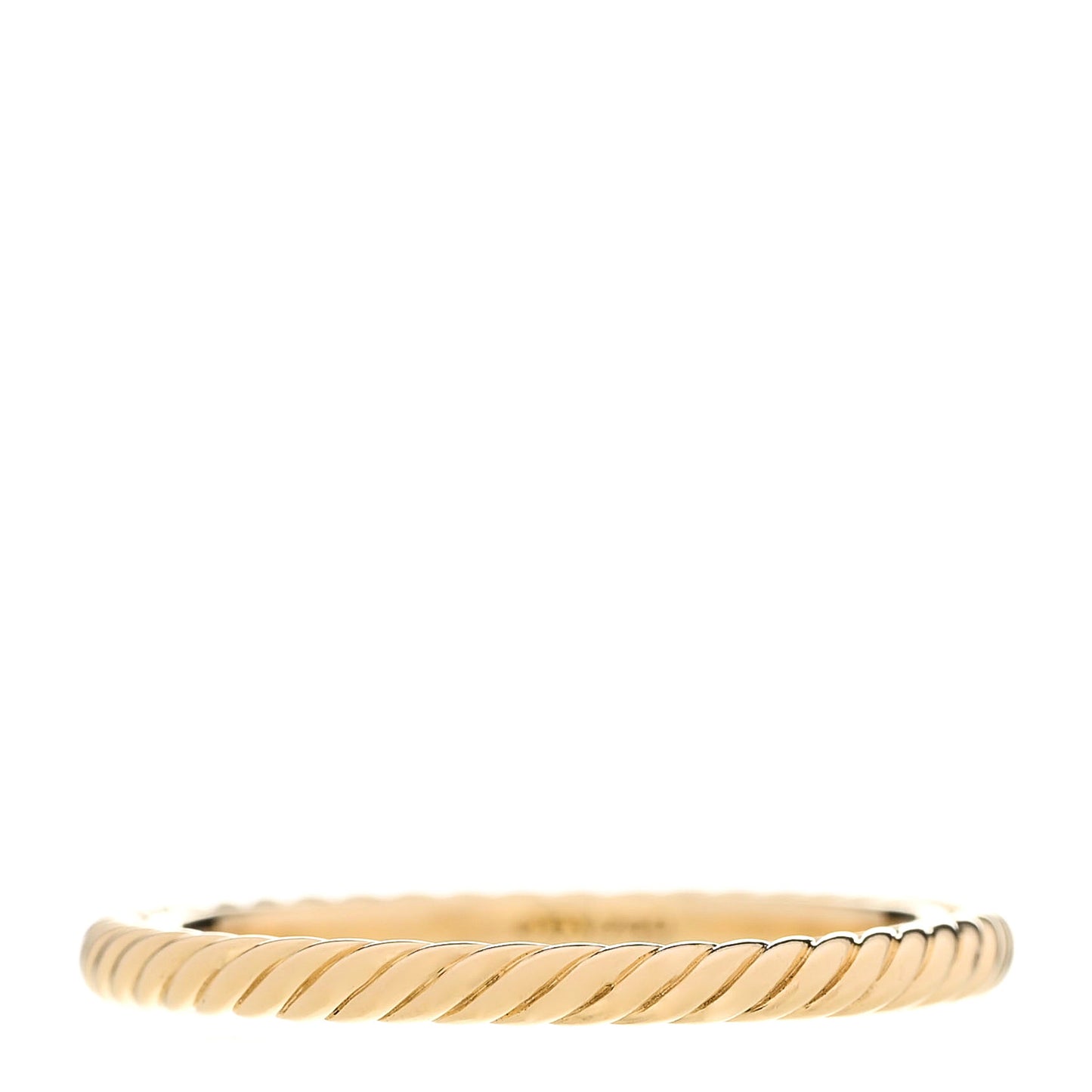 18K Yellow Gold 2mm Cable Classics Band Ring 54 6.75