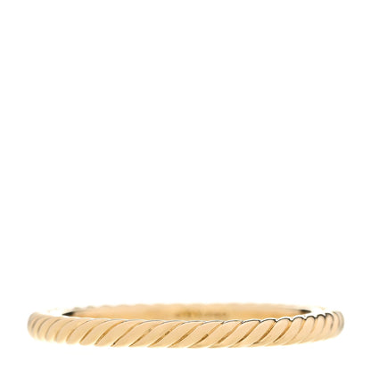 David Yurman 18K Yellow Gold 2mm Cable Classics Band Ring 54 6.75 1 of 5