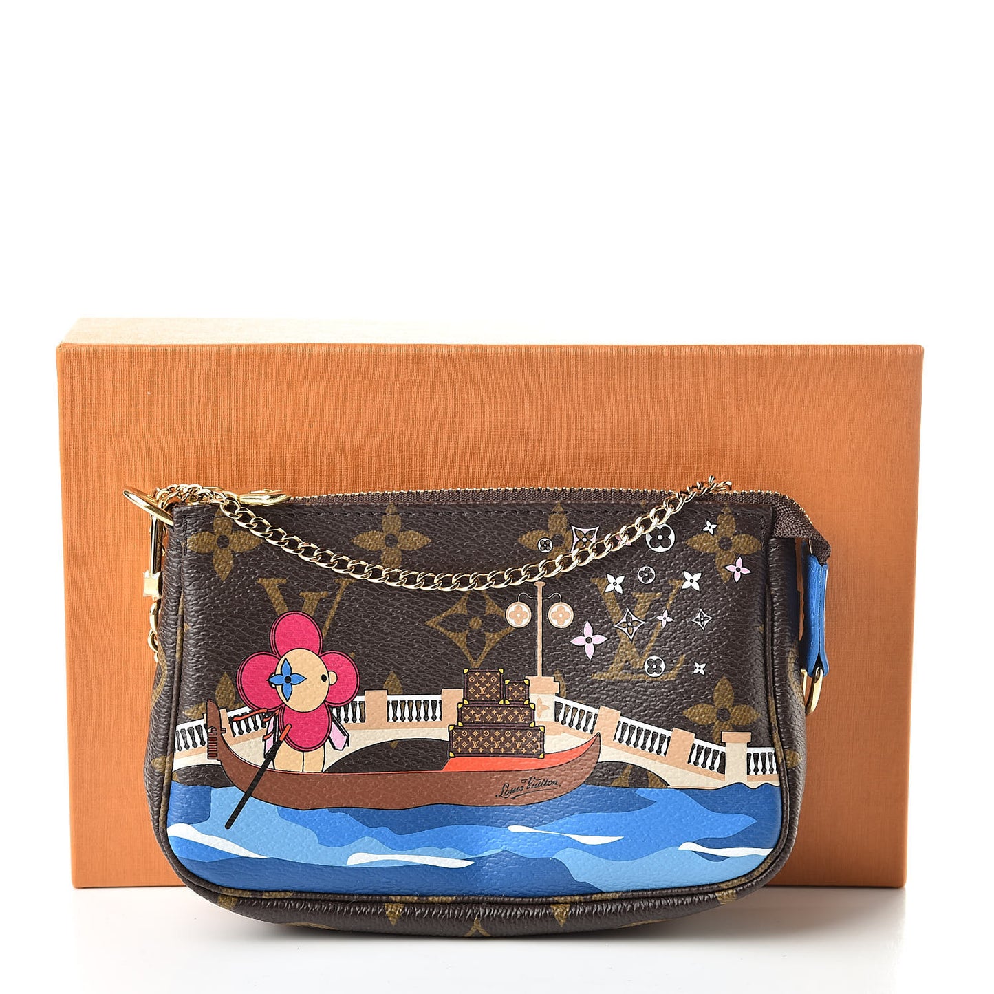 Monogram 2019 Christmas Animation Mini Venice Pochette Accessories Blue