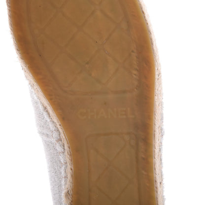 Chanel Terry Cloth CC Espadrilles 38 Silver Black 7 of 12