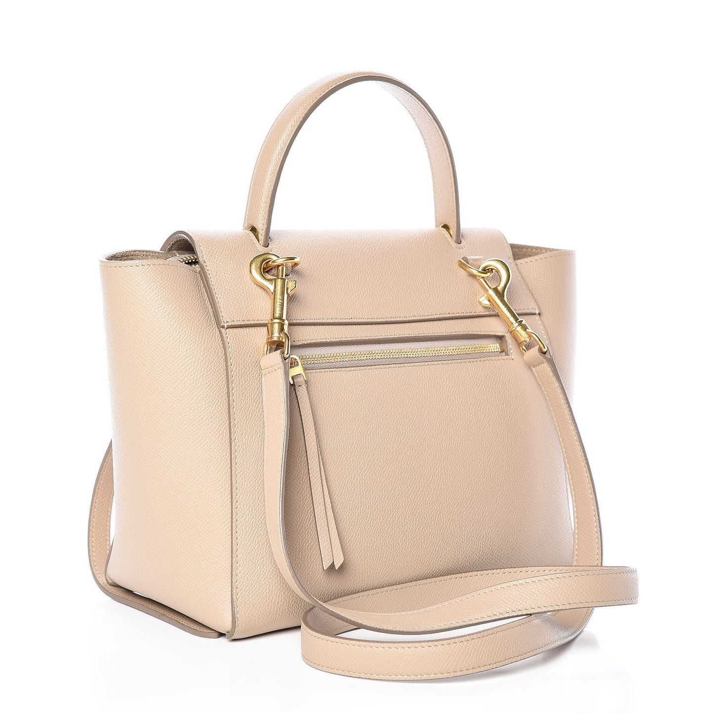 Grained Calfskin Micro Belt Bag Light Taupe