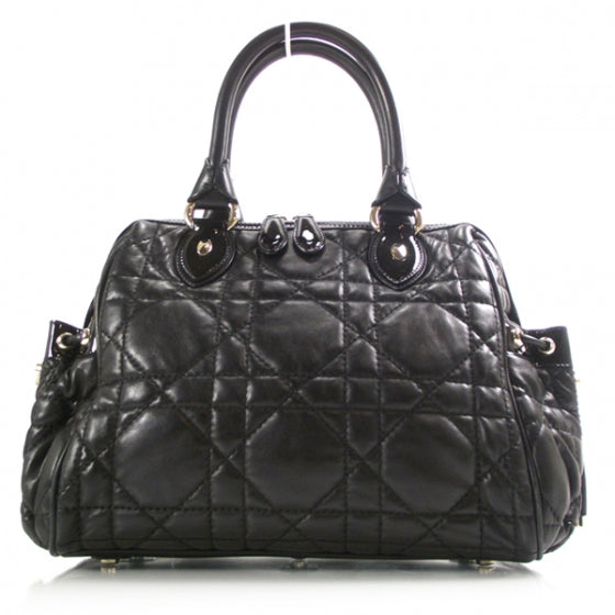 Lambskin Cannage 2 Dior Zip Top Satchel