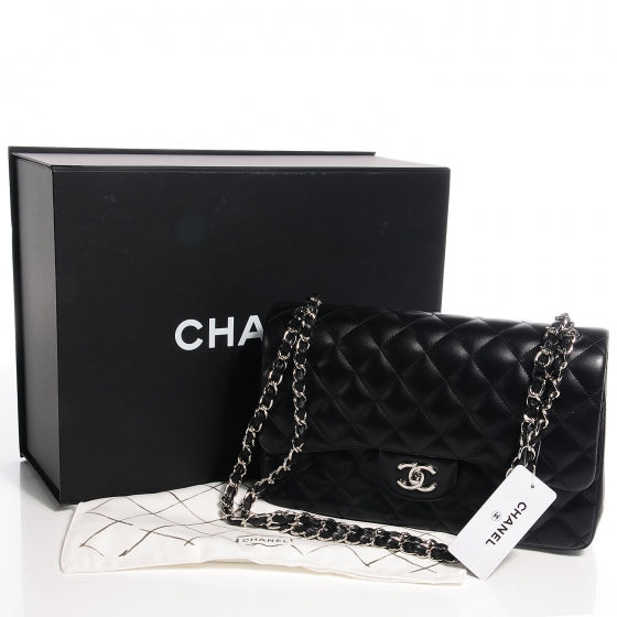 Chanel Lambskin Jumbo Double Flap Black 5 of 10