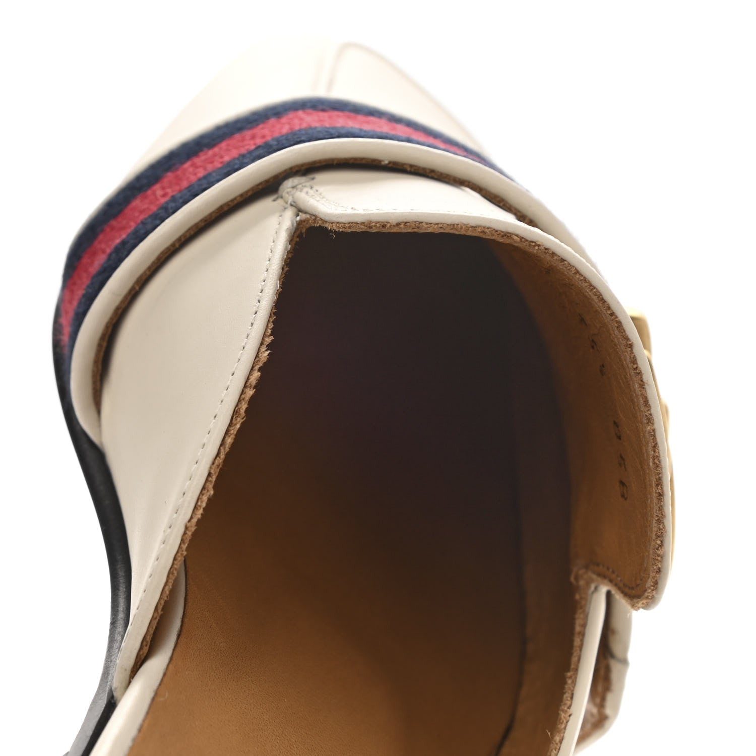 Gucci Calfskin Web Womens Peyton GG Slippers 35.5 Mystic White 11 of 12