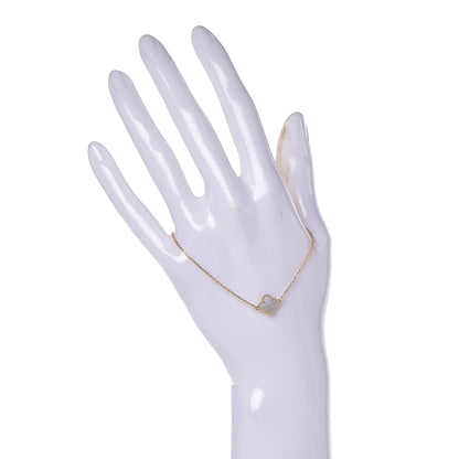 Van Cleef & Arpels 18K Yellow Gold Mother of Pearl Sweet Alhambra Bracelet 2 of 7