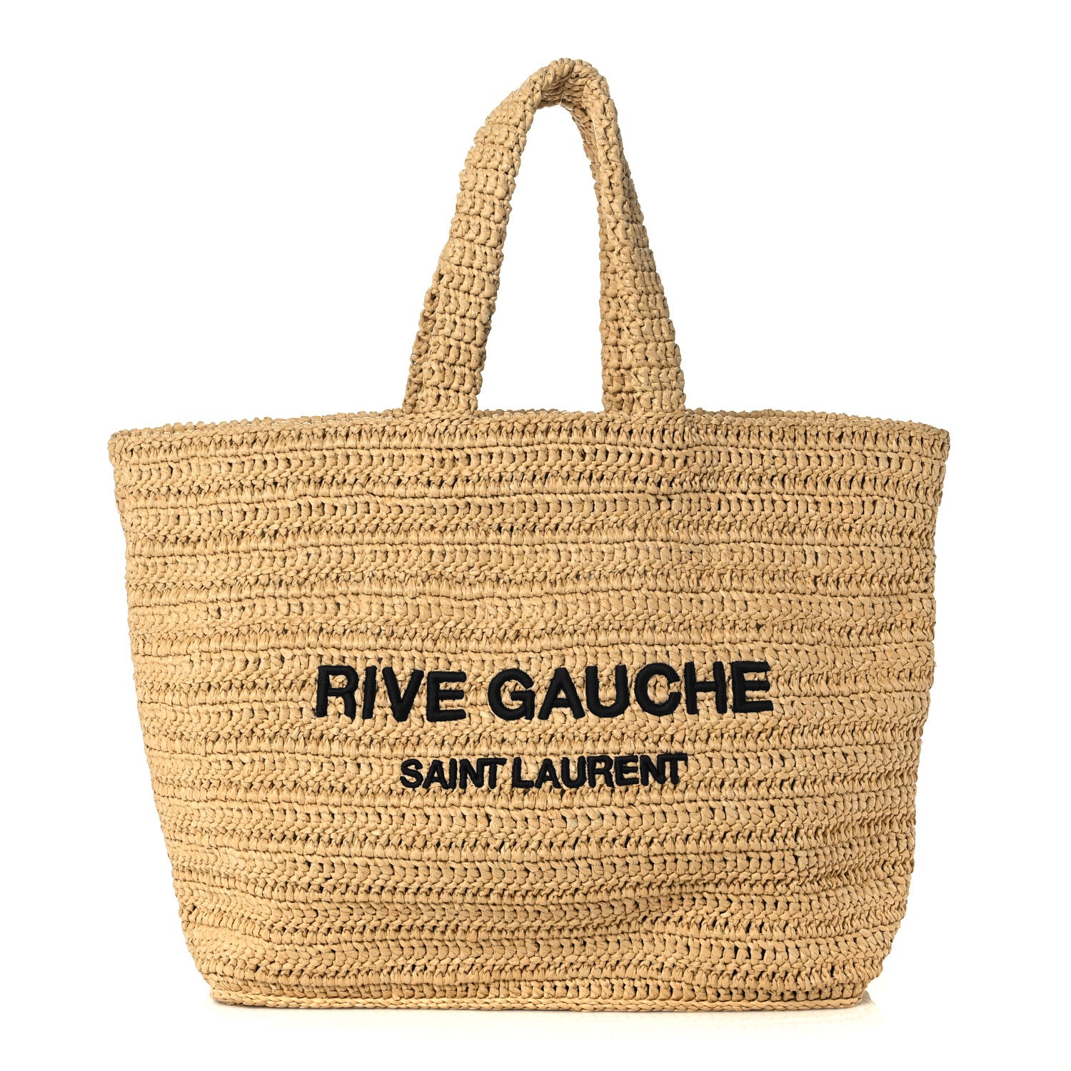 Saint Laurent Raffia Rive Gauche Tote Natural 1 of 10