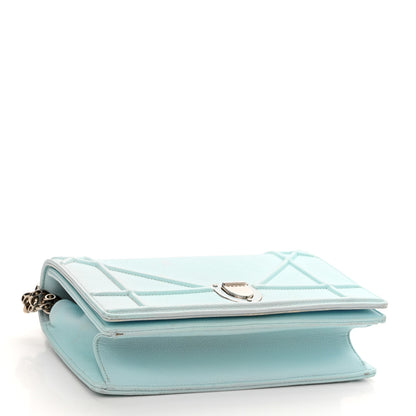 Christian Dior Grained Calfskin Small Diorama Flap Bag Light Blue 4 of 13