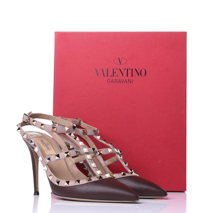 Valentino Garavani Nappa Rockstud Ankle Strap 100mm Pumps 39 Rubin Poudre 11 of 11