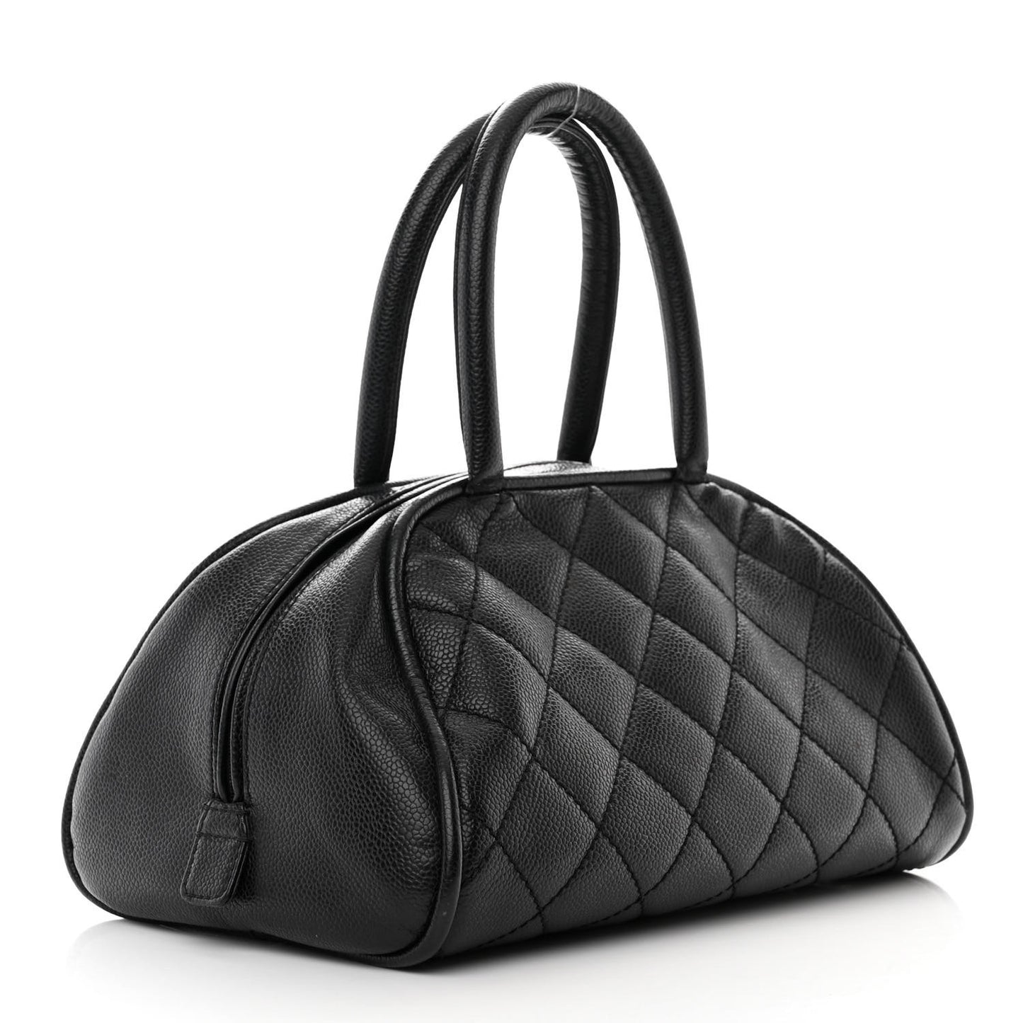 Caviar Quilted Small Bowler Black