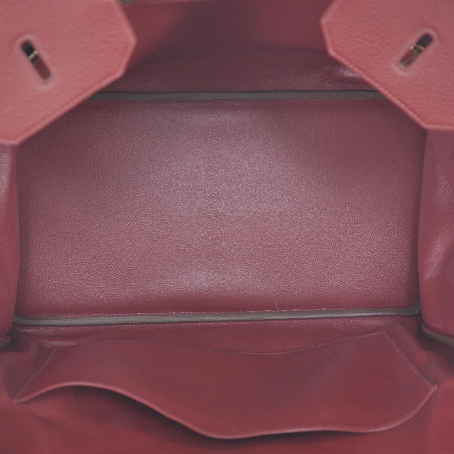 Hermes Taurillon Clemence Birkin 40 Rouge Garance 8 of 12