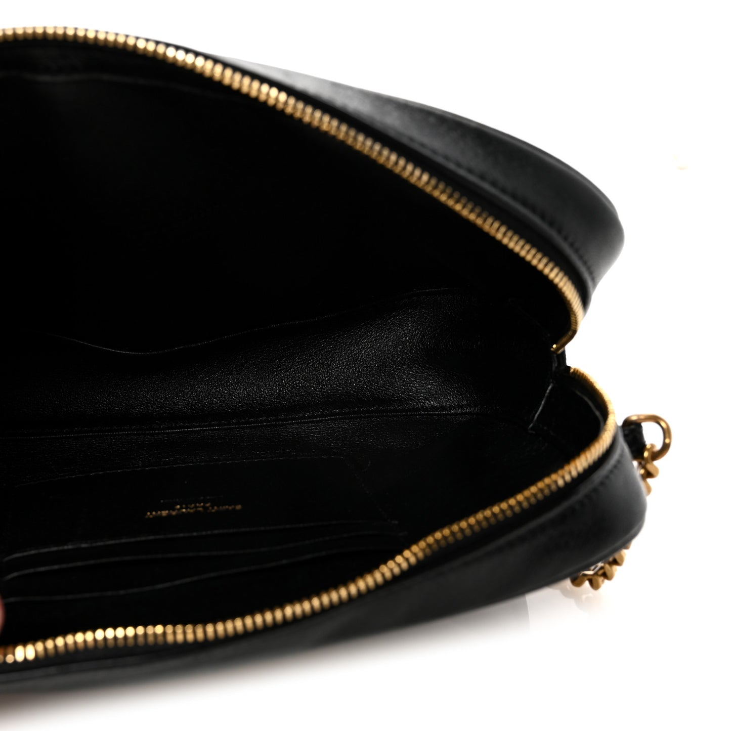 Lambskin Quilted Mini Camera Bag Black