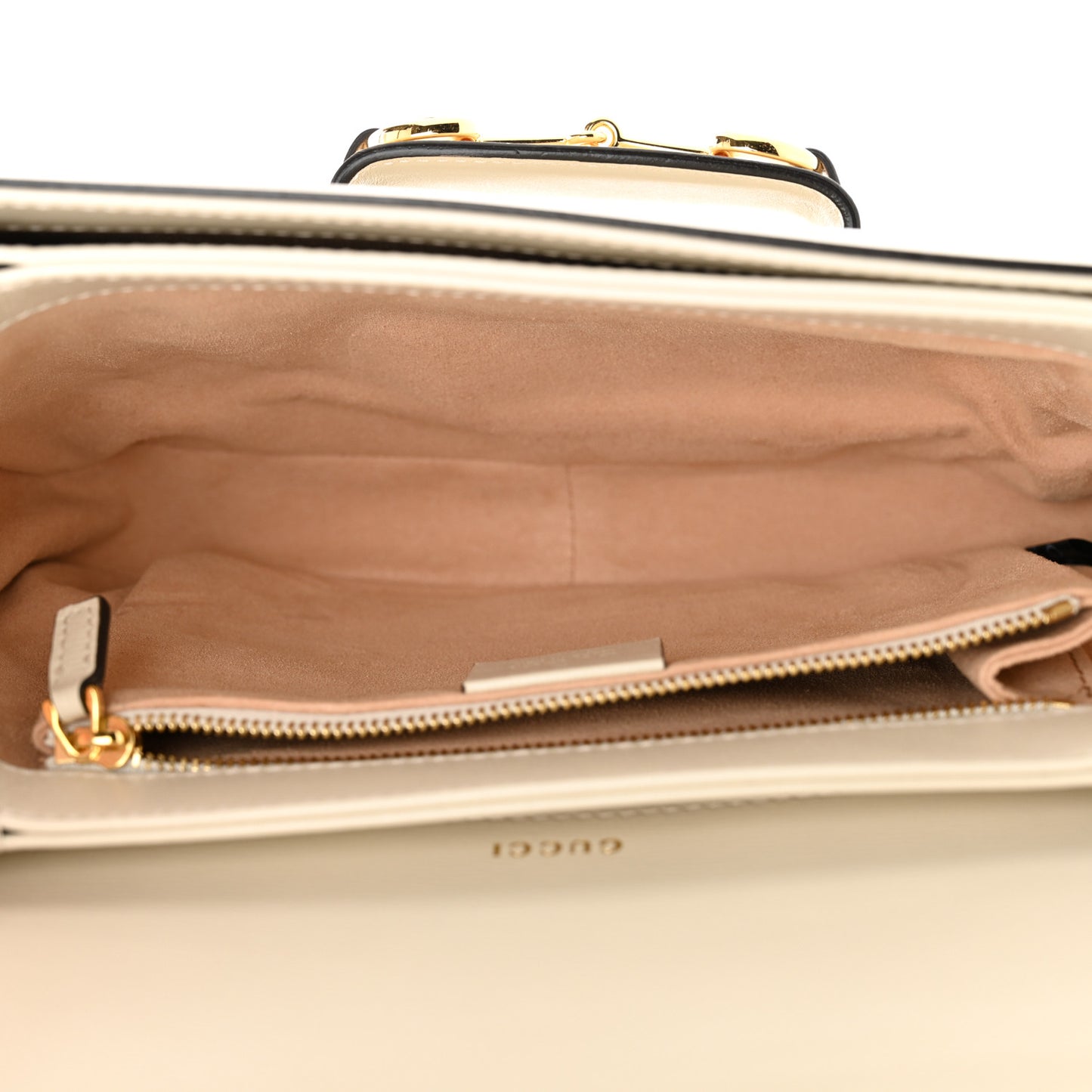 Azalea Calfskin Horsebit 1955 Shoulder Bag Mystic White