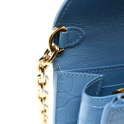 Louis Vuitton Crocodile Twist Chain Wallet Bleuet 10 of 11