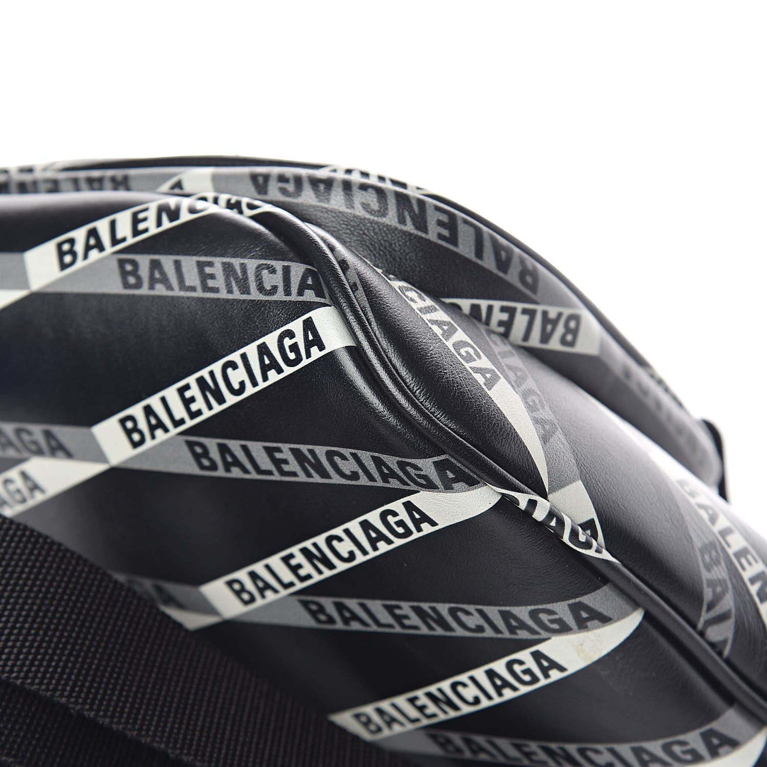 Balenciaga Smooth Calfskin Losange Monogram Explorer Belt Bag Black Grey 8 of 8