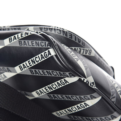 Balenciaga Smooth Calfskin Losange Monogram Explorer Belt Bag Black Grey 8 of 8
