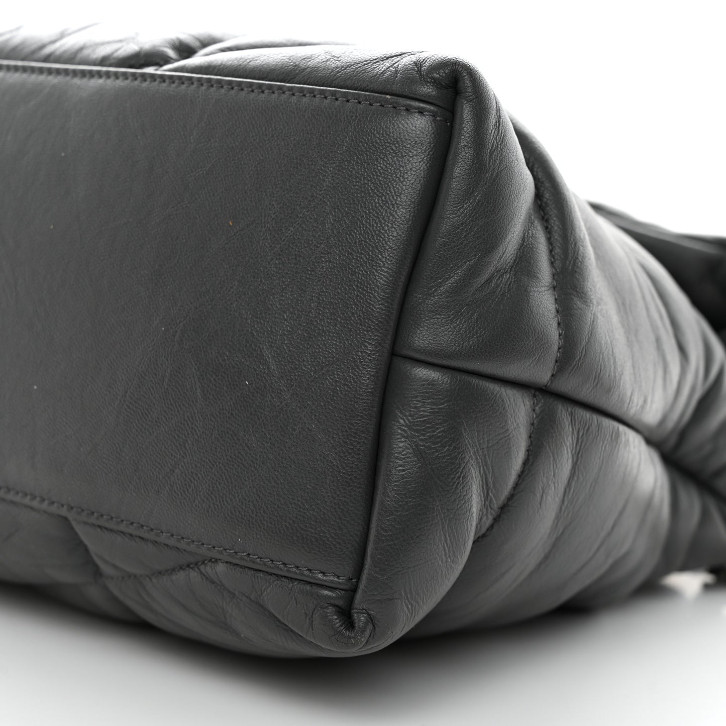 Calfskin Quilted Medium Loulou Puffer Monogram Chain Satchel Storm