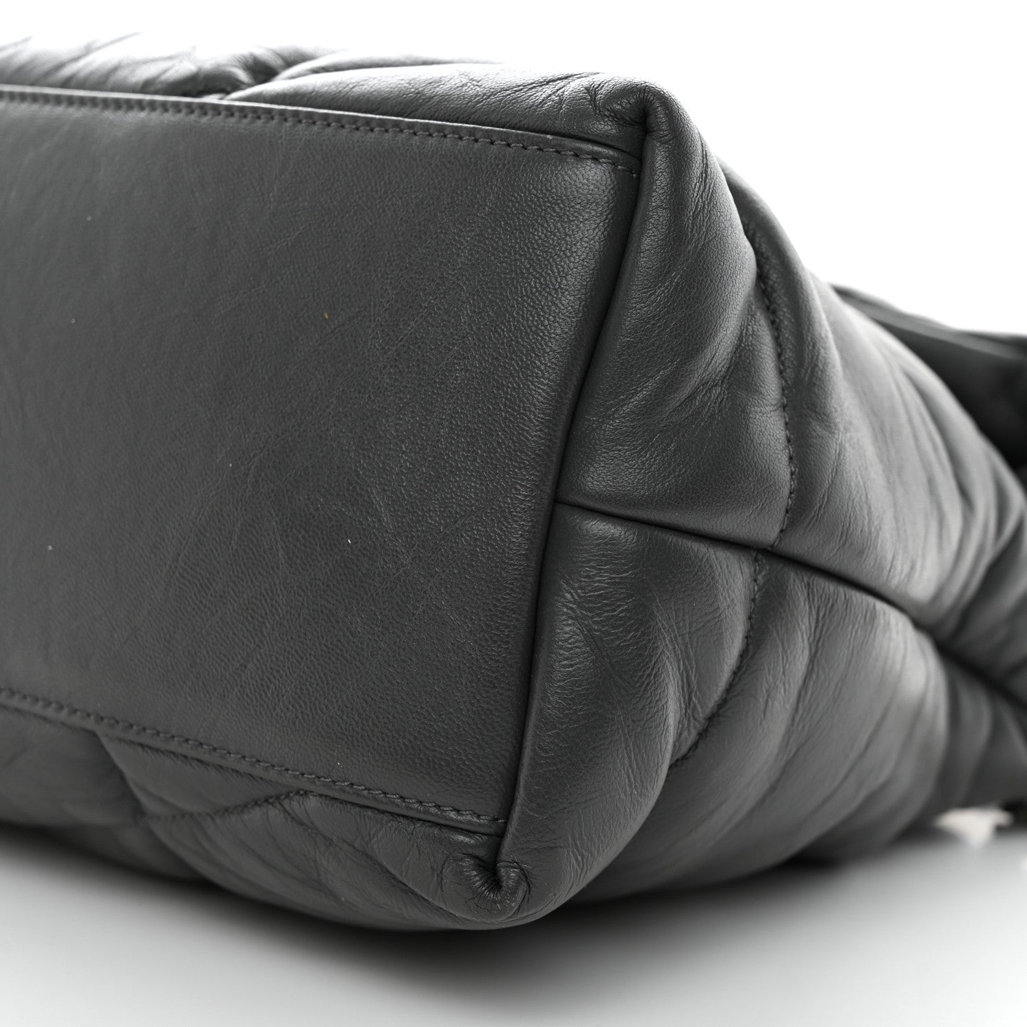 Saint Laurent Calfskin Quilted Medium Loulou Puffer Monogram Chain Satchel Storm 10 of 10