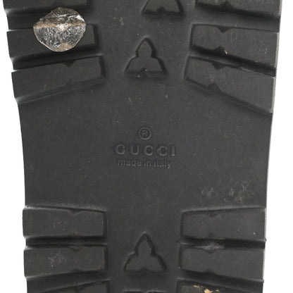 Gucci Rubber Web Mens Lug Sole Slide Sandals 9 Black Green Red 6 of 8