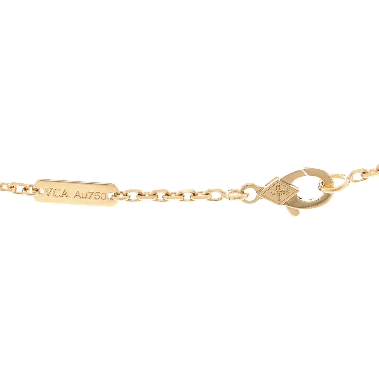 18K Yellow Gold Black Onyx Magic Alhambra Pendant Necklace
