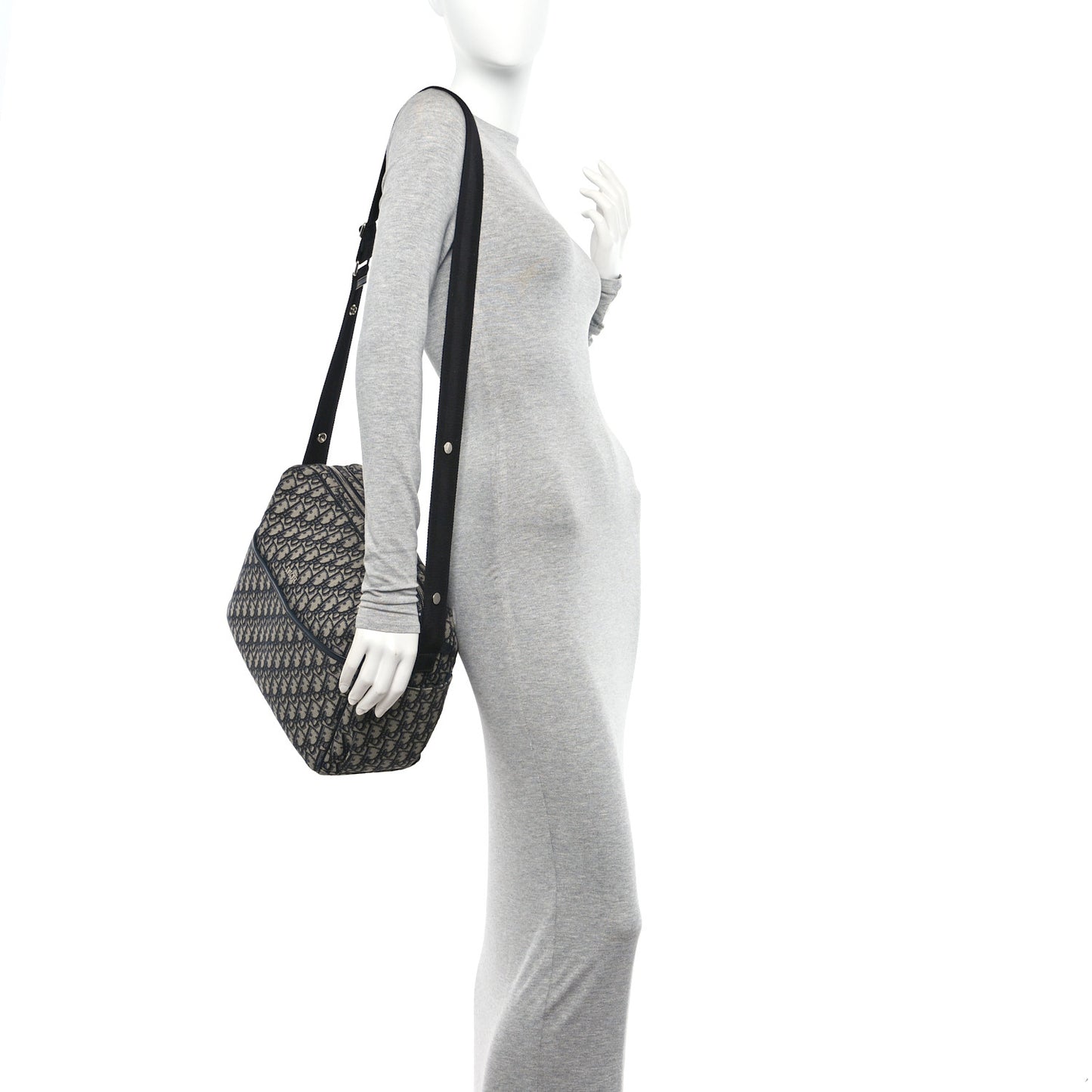 Oblique Baby Changing Bag Beige Black