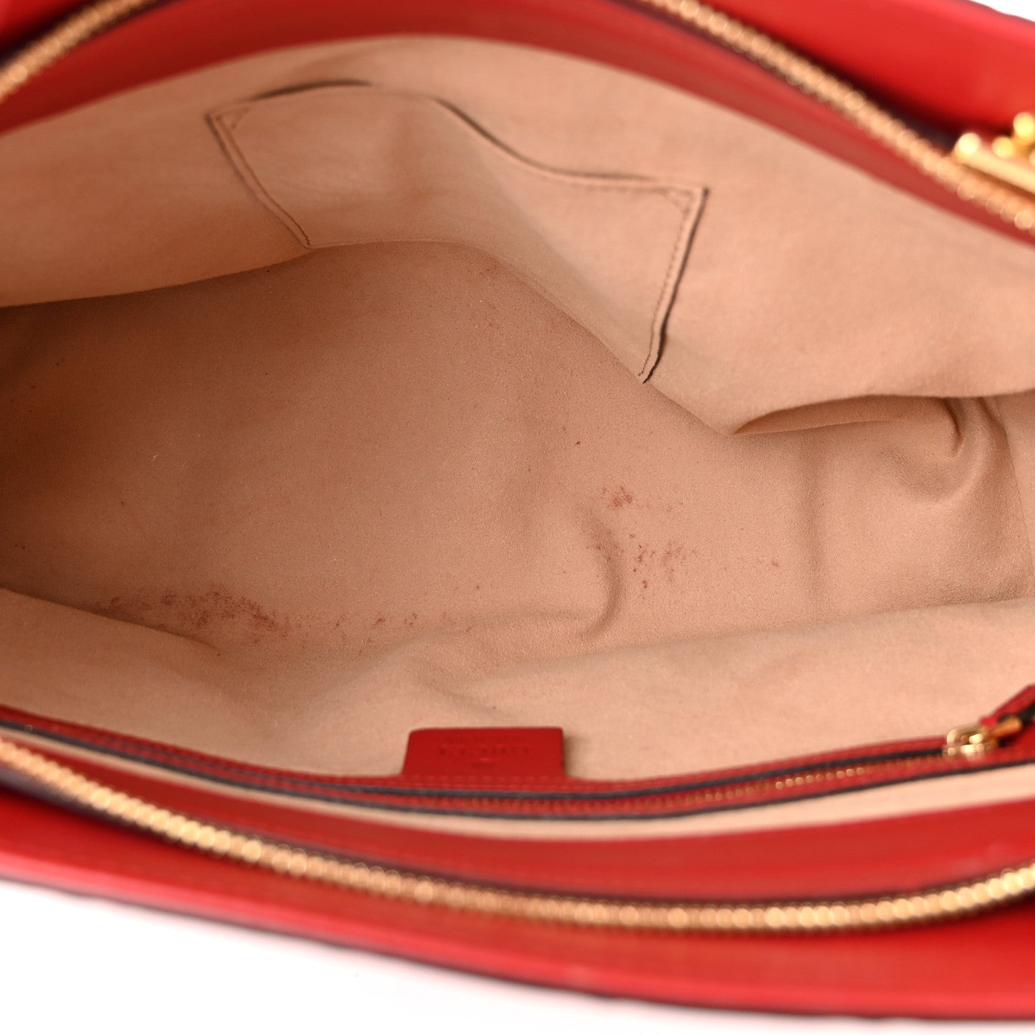 Gucci Guccissima Signature Medium Shoulder Tote Bag Red 5 of 10