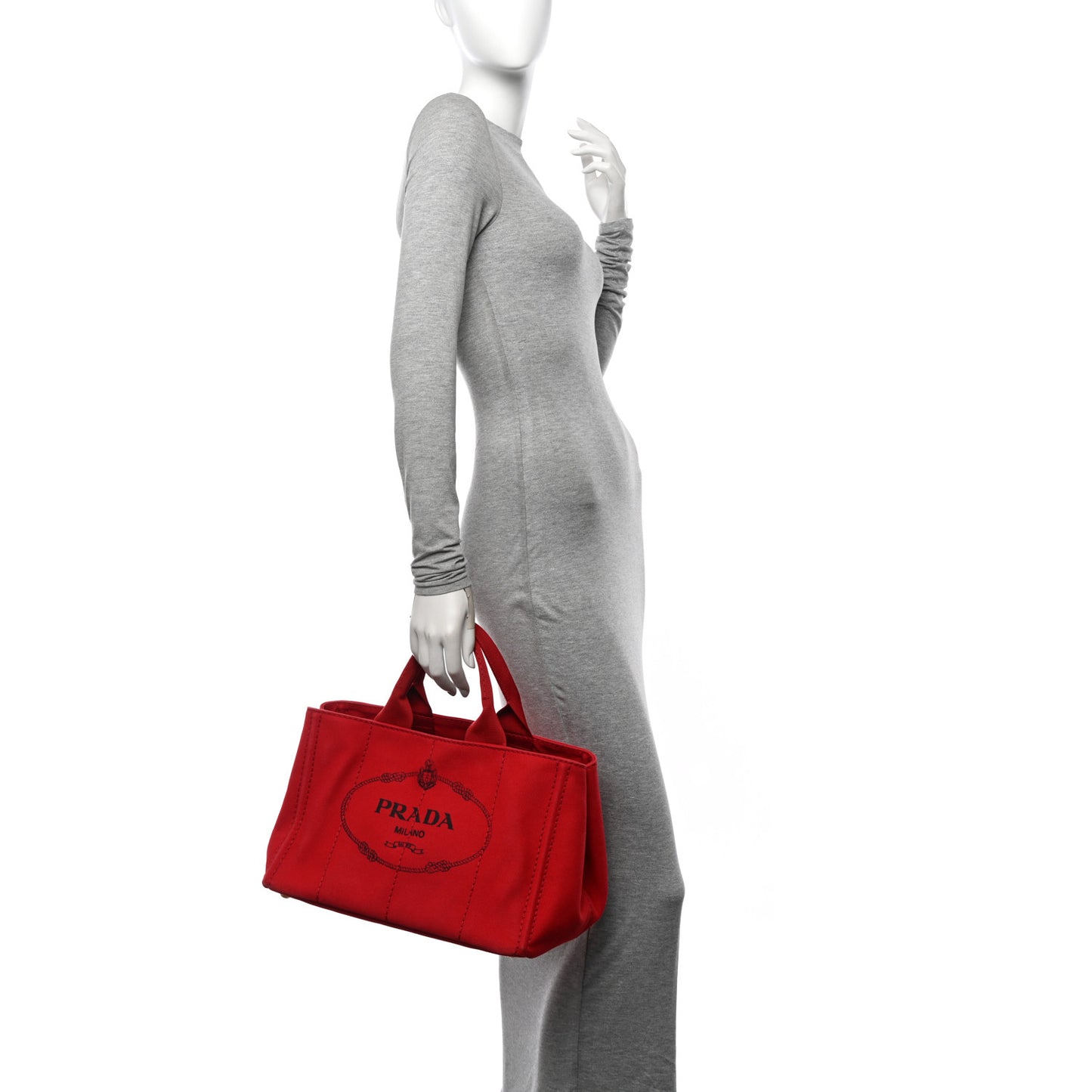 Canapa Small Logo Tote Rosso
