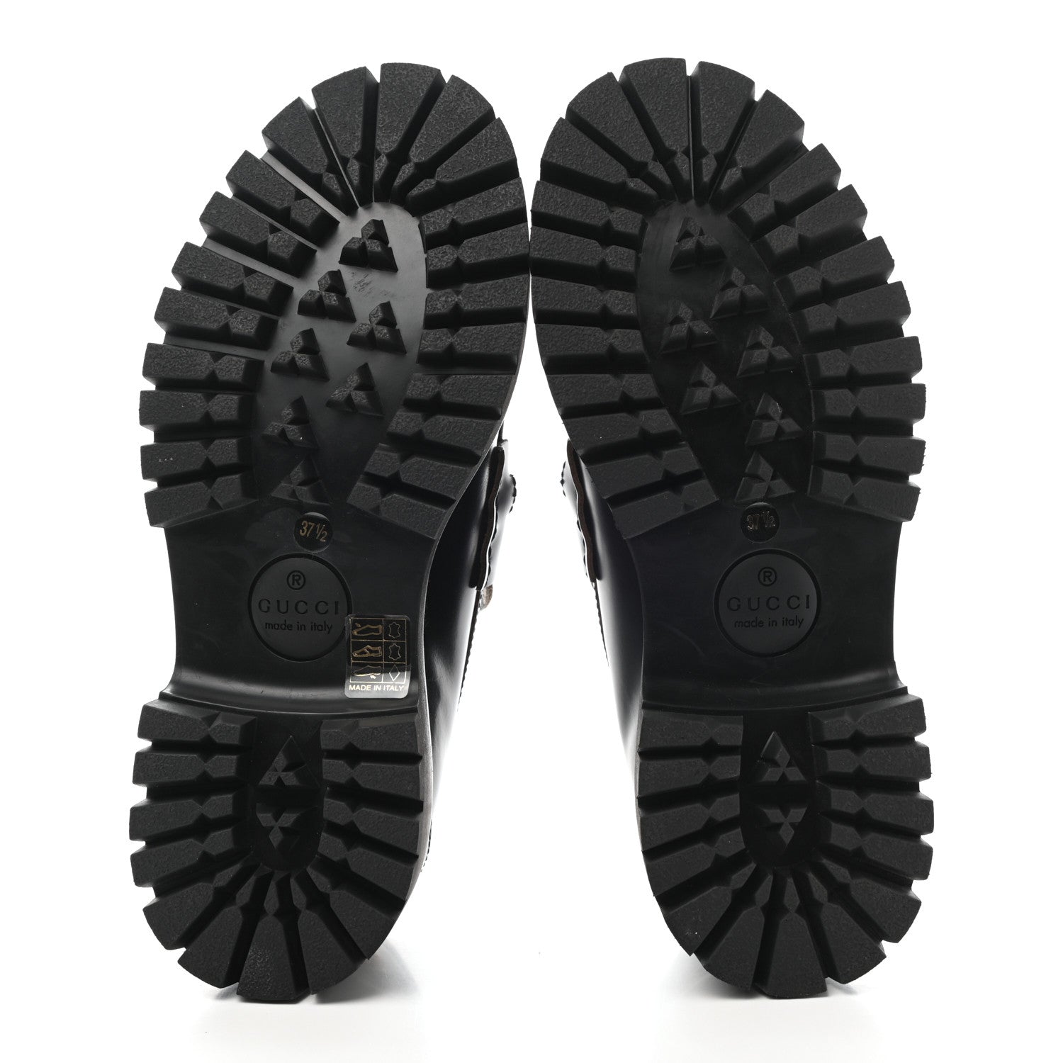 Gucci Cordovan Lux Womens Harald Horsebit 25mm Platform Loafers 37.5 Black 5 of 9