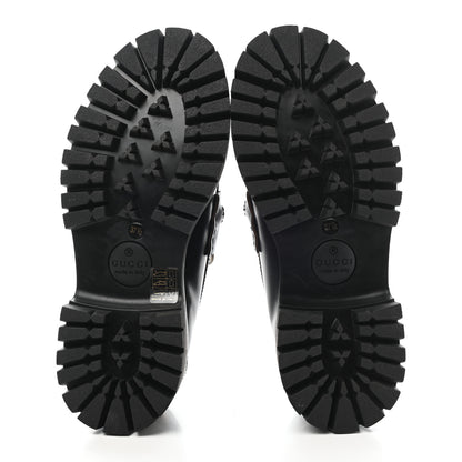 Gucci Cordovan Lux Womens Harald Horsebit 25mm Platform Loafers 37.5 Black 5 of 9