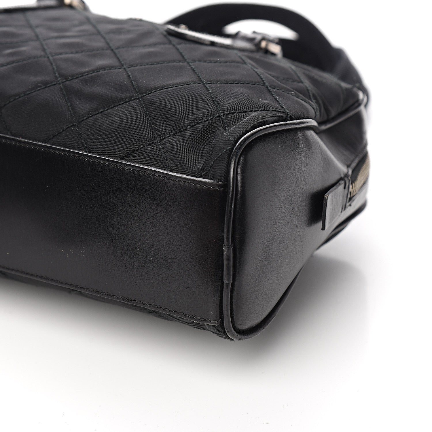 Prada Nylon Tessuto Impuntu Quilted Shoulder Bag Black 9 of 10