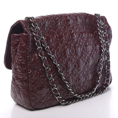 Chanel Vinyl Rock In Moscow Single Flap Dark Red 3 of 10