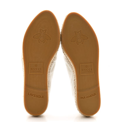 Gucci Nappa Matelasse GG Marmont Espadrilles 37 Great White 5 of 11