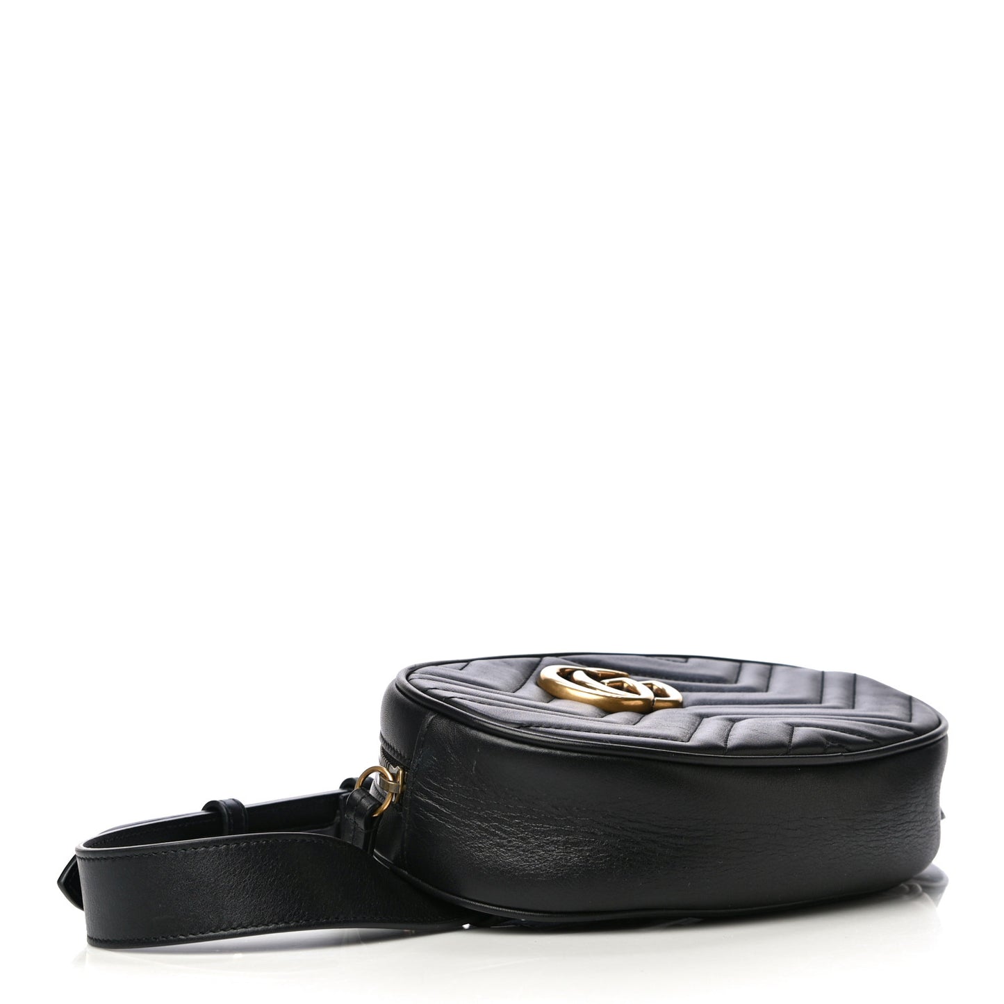 Calfskin Matelasse GG Marmont Belt Bag 85 34 Black