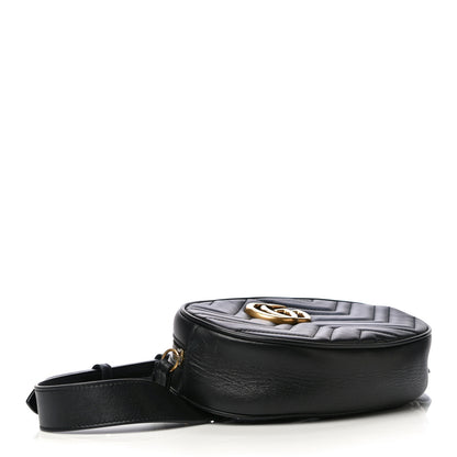 Gucci Calfskin Matelasse GG Marmont Belt Bag 85 34 Black 4 of 13