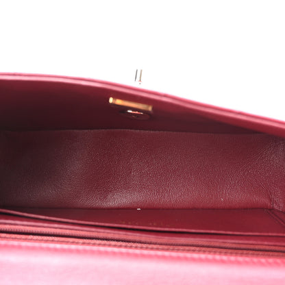 Chanel Lambskin Quilted Mini Rectangular Flap Burgundy 5 of 10