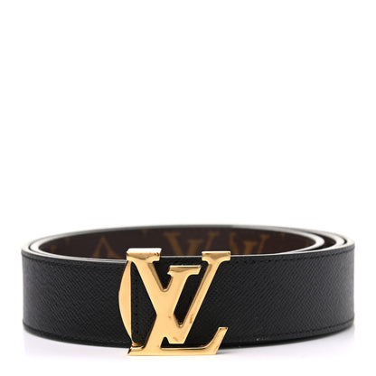 Louis Vuitton Calfskin Monogram 30mm LV Initiales Reversible Belt 75 30 Black 6 of 7