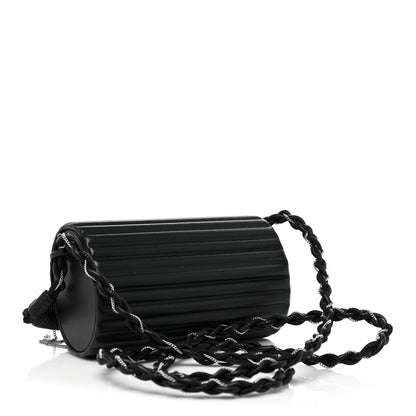 Saint Laurent Ribbed Plexiglass Lambskin Fringe Monogram Opium Box Bag Black 3 of 10