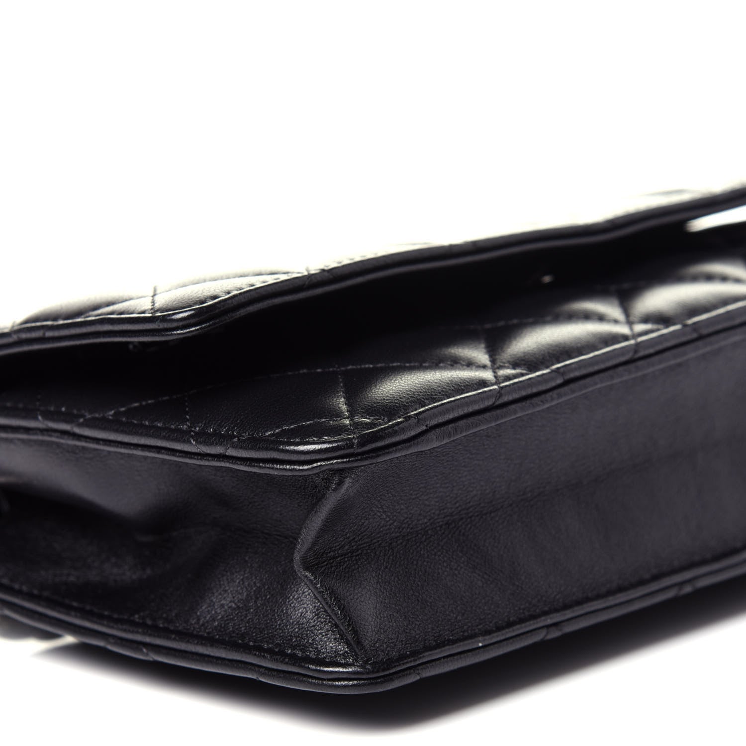 Chanel Lambskin Quilted Wallet On Chain WOC Black 9 of 11