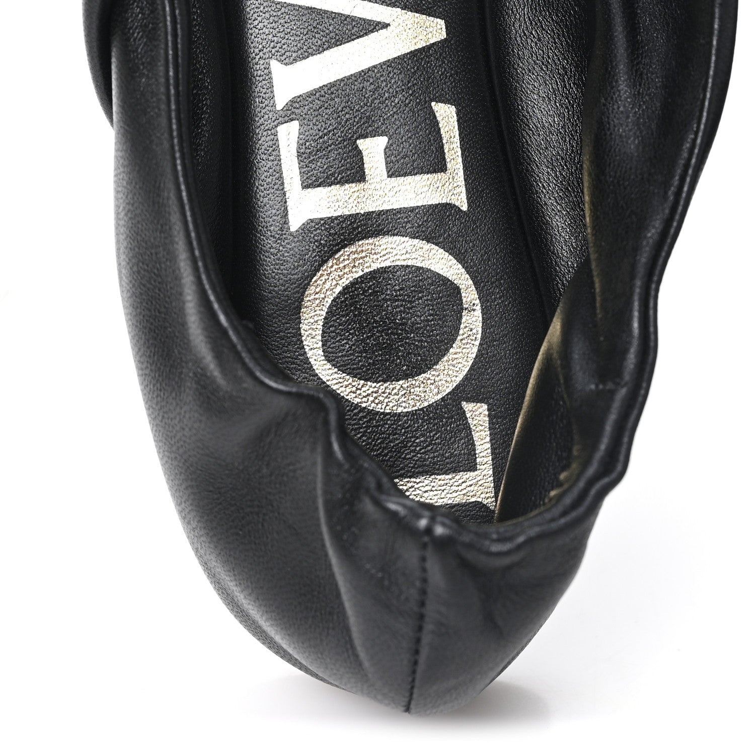 Loewe Lambskin Pebble Ballerina Flats 35 Black 8 of 8