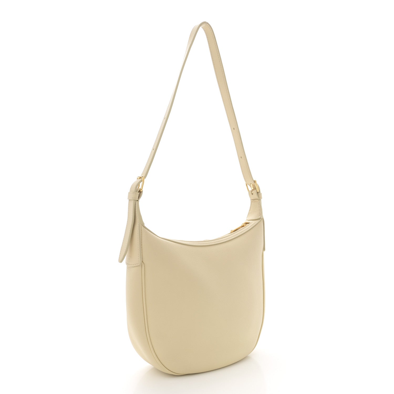 Celine Supple Calfskin Cuir Triomphe Small Heloise Shoulder Bag Limestone 3 of 13
