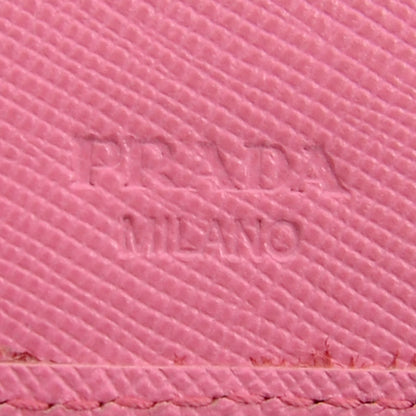 Prada Saffiano Metal Bi-Fold Wallet Geranio 4 of 7
